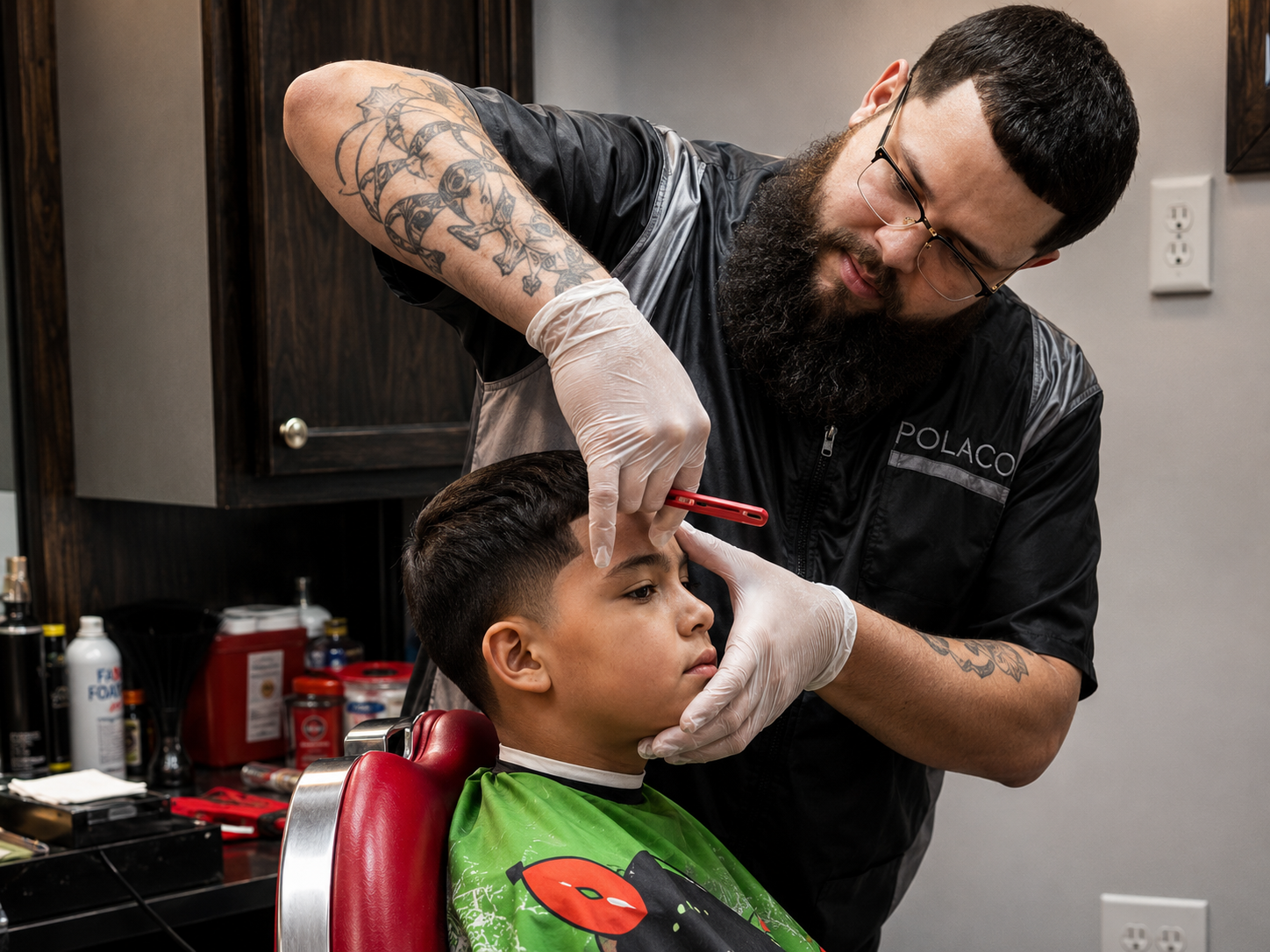 Polaco, barber at The Barber's Factory